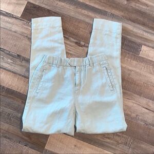J. Crew Mint Green Linen Blend Boardwalk Casual Fit Pants New Size 0 High Rise